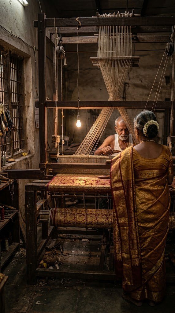 A handloom workshop in the South